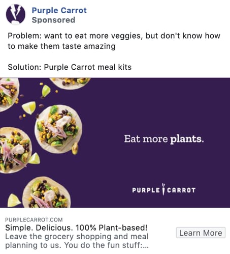 Purple carrot ad